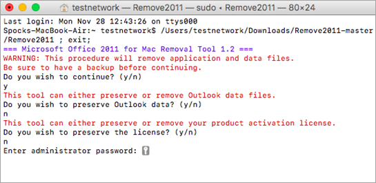 ms office 2011 removal tool for mac